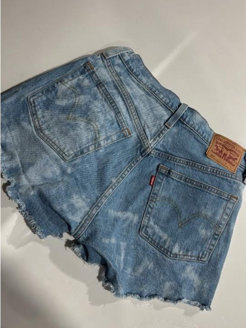 Levi's 501 Women's Faded Light Blue Denim Cutoff Shorts